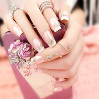 24Pcs Romantic French Beauty Nails And Fashionable Elegant 1 Set