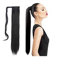 24 long straight wrap around ponytail extension high quality hairpiece ...