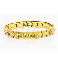 24K Gold Plated For Man Women Fashion Chain Bracelets Punk Bike Link Chain Jewelry
