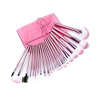 24 makeup brushes set synthetic hair professional full coverage synthe ...