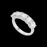 240 diamond five stone half eternity ring