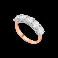 240 diamond five stone half eternity ring