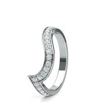 2.40mm Studded Slight Comfort Fit Diamond Shaped Band