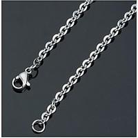 24mm50cm european unsex titanium steel chain necklacesilver 1 pc jewel ...
