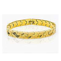 24K Gold Plated for Man Women Fashion Chain Bracelets Punk Bike Link Chain Jewelry