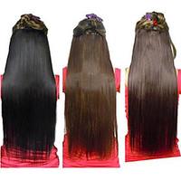 25 inch clip in synthetic straight hair extensions with 5 clipsassorte ...