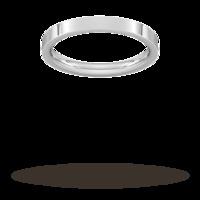 2.5mm Flat Court Heavy Wedding Ring in Sterling Silver- Ring Size O