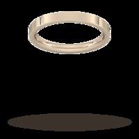 2.5mm Flat Court Heavy Wedding Ring in 18 Carat Rose Gold- Ring Size P