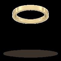 2.5mm Flat Court Heavy Wedding Ring in 18 Carat Yellow Gold- Ring Size P