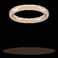 2.5mm Slight Court Extra Heavy milgrain edge Wedding Ring in 9 Carat Rose Gold - Ring Size L