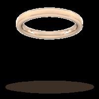 2.5mm Slight Court Extra Heavy matt centre with grooves Wedding Ring in 18 Carat Rose Gold - Ring Size M