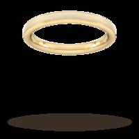 2.5mm Slight Court Extra Heavy matt centre with grooves Wedding Ring in 9 Carat Yellow Gold - Ring Size N