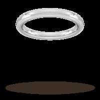 2.5mm Slight Court Standard milgrain edge Wedding Ring in 950 Palladium - Ring Size J