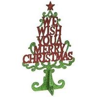 25cm glitter christmas tree table top decoration for desk home red gre ...