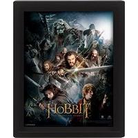 25.4cm x 20.3cm The Hobbit 3d Lenticular Framed Poster
