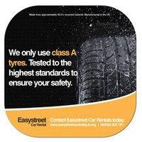 250 x Personalised Square Tyre Brite-Mat Coaster - National Pens