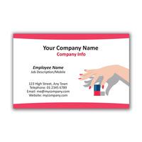 250 x Personalised Nail Design Business Card Landscape 3 - National Pens
