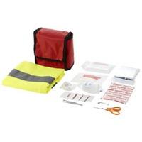 25 x personalised 19 piece first aid kit with safety vest national pen ...