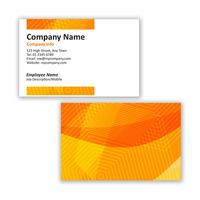 250 x Personalised Orange Design Business Card Landscape - National Pens