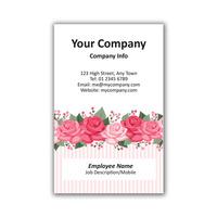 250 x Personalised Florist Business Card Portrait 1 - National Pens