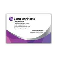 250 x Personalised Purple Design Business Card Landscape - National Pens