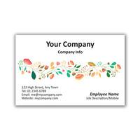 250 x Personalised Florist Business Card Landscape 2 - National Pens