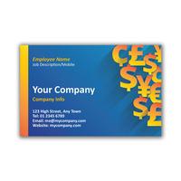 250 x Personalised Currency Business Card Landscape - National Pens