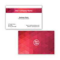 250 x Personalised Red Design Business Card Landscape - National Pens