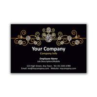 250 x Personalised Jeweled Business Card Landscape - National Pens