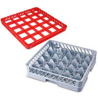 25 Compartment Glass Rack with 3 Extenders