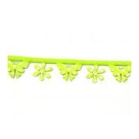 25mm Butterflies & Flowers Garland Ribbon Green