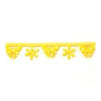 25mm butterflies flowers garland ribbon yellow