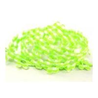 25mm Gingham Flower Shaped Padded Trimming Green