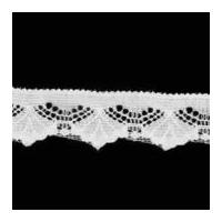 25mm flat nylon lace trimming white