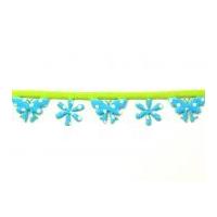 25mm butterflies flowers garland ribbon turquoise