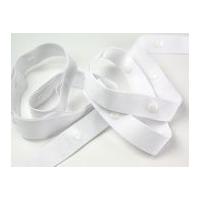 25mm Press Fastener Snap Poppa Tape White