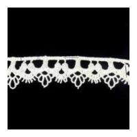 25mm Decorative Guipure Lace Trimming White