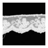 25mm Flat Tulle Lace Trimming Cream