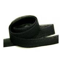 25mm non roll peterstretch waistband elastic black