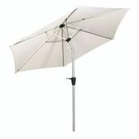 2.5m Stainless Steel Look Aluminium Crank Parasol in Ivory