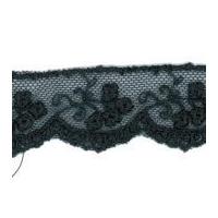 25mm Flat Tulle Lace Trimming Black