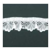 25mm Frilled Gathered Nylon Lace Trimming Cream