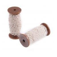 25mm Cotton Lace on Wooden Spools