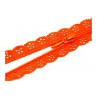 25mm Case Fancy Lace Zip on the Roll Orange