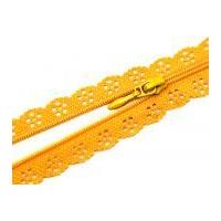 25mm case fancy lace zip on the roll mustard