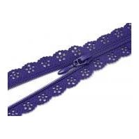 25mm Case Fancy Lace Zip on the Roll Purple