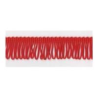 25mm Essential Trimmings Rayon Looped Fringe Trimming Red