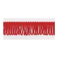 25mm essential trimmings rayon looped fringe trimming red