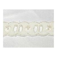 25mm essential trimmings broderie anglaise lace trimming cream