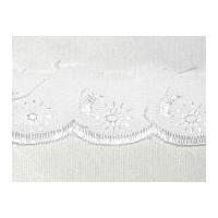 25mm essential trimmings broderie anglaise lace trimming white